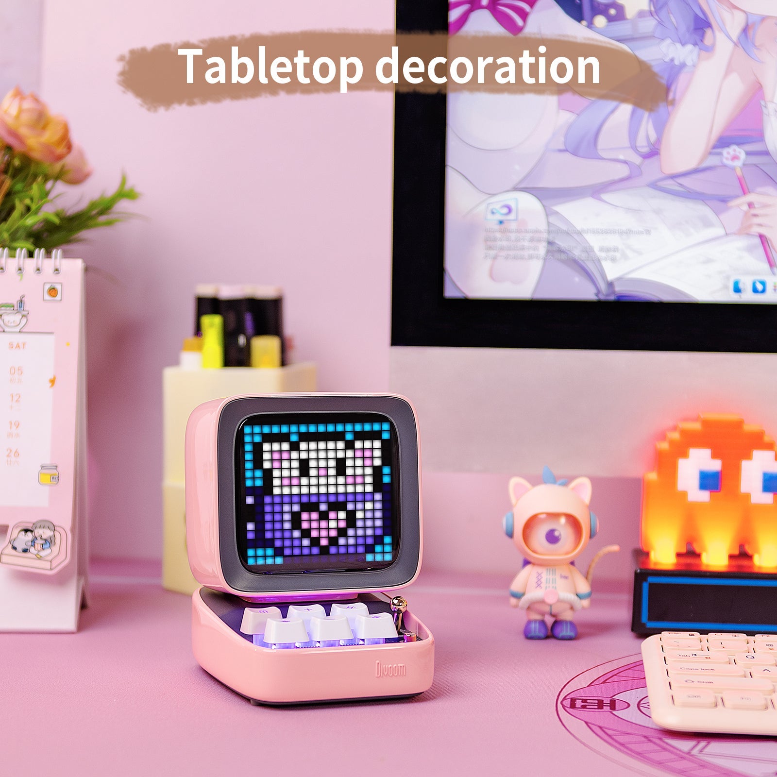 Divoom Zooe Pixel Art Bluetooth Speaker Portable Mini Music Cute Wireless Desk Setup Christmas Gift for Children