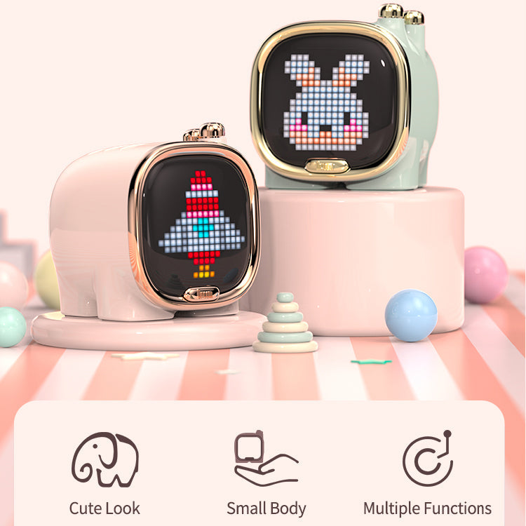 Divoom Zooe Pixel Art Bluetooth Speaker Portable Mini Music Cute Wireless Desk Setup Christmas Gift for Children